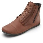 Bear Ankle Boot Jason (Barefoot Shoes, Cow Nappa Leather) Dark Brown Men's