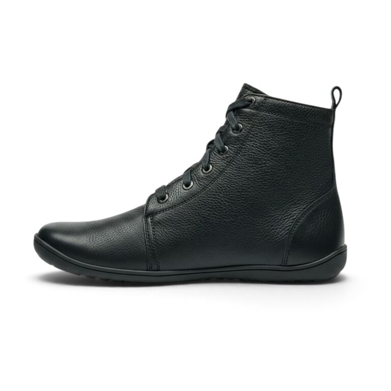 Bear Ankle Boot Julie 2.0 (Barefoot Shoes, Cow Nappa Leather) black Ladies