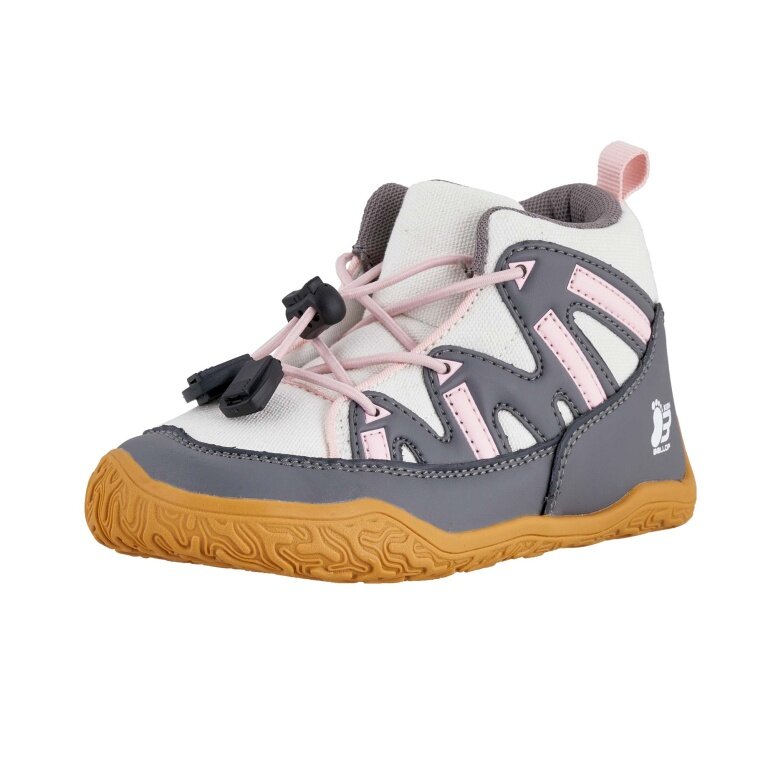 Ballop Barefoot Shoes Sneakers Intense (flexible sole, breathable) grey/pink children