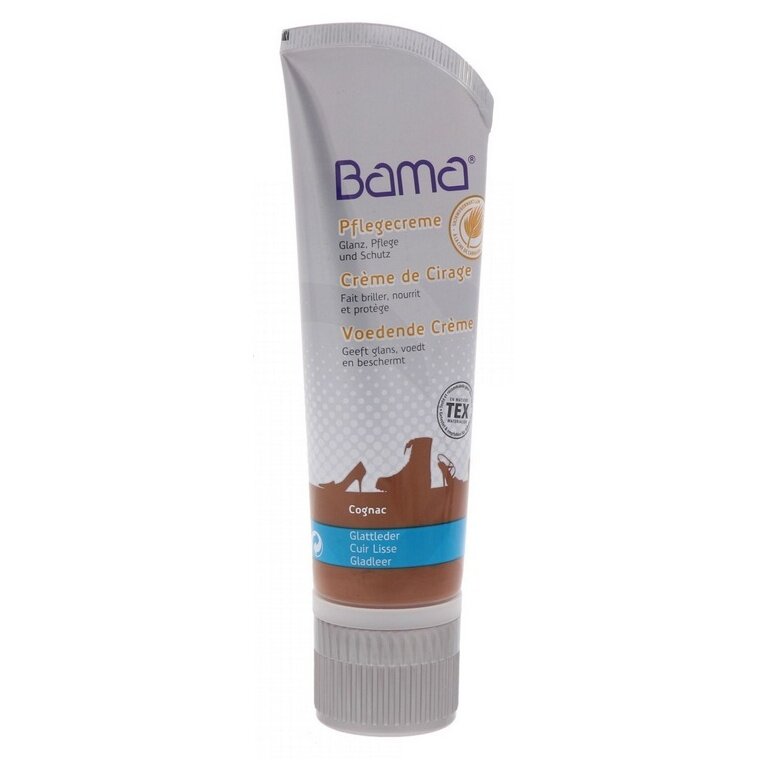 Bama Shoe Care Cream (for smooth leather types) cognac brown 75ml Tube