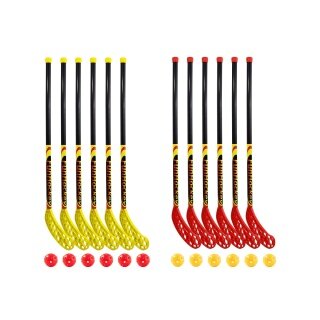 Bandito Funhockey (Floorball) Stick Set (6x 2-stick set, 12x balls)