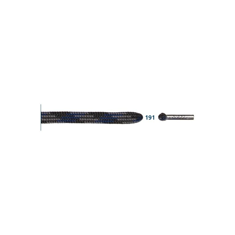 Barth Shoelaces Mountain Sports half-round grey/black/royal 120cm