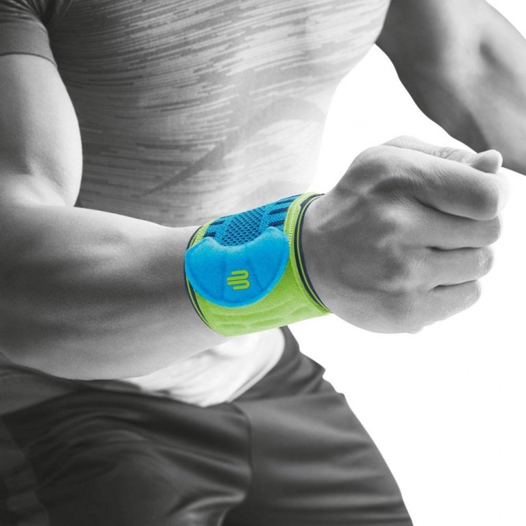 Bauerfeind Wrist Support blue/lime - 1 piece