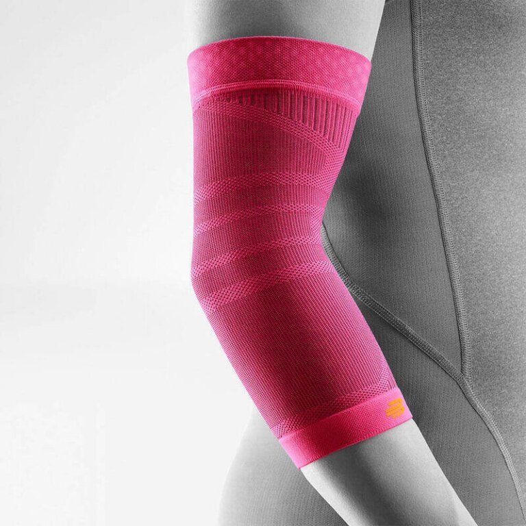 Bauerfeind Elbow Bandage Compression Elbow Support (seamless compression knit) pink single