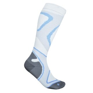 Bauerfeind Compression Sock Run Performance Compression white/blue Men's - 1 Pair