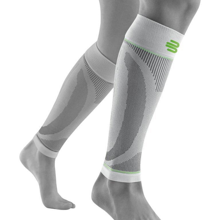Bauerfeind Sports Calf Compression Sleeves Short White - 2 Pieces