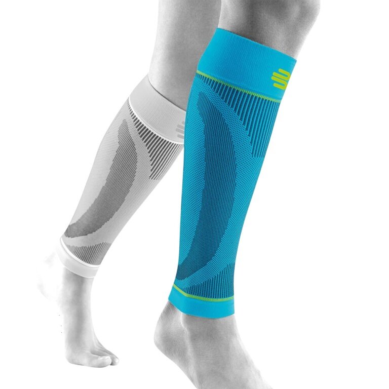 Bauerfeind Sports Calf Compression Sleeves Extra Long river blue - 2 pieces