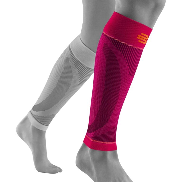 Bauerfeind Sports Calf Compression Sleeves Extra Long Pink - 2 Pieces