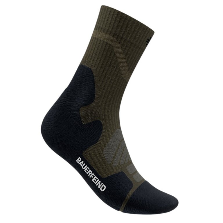 Bauerfeind Sportsock Outdoor Merino Mid Cut (Compression Sock) dark green Men's - 1 Pair