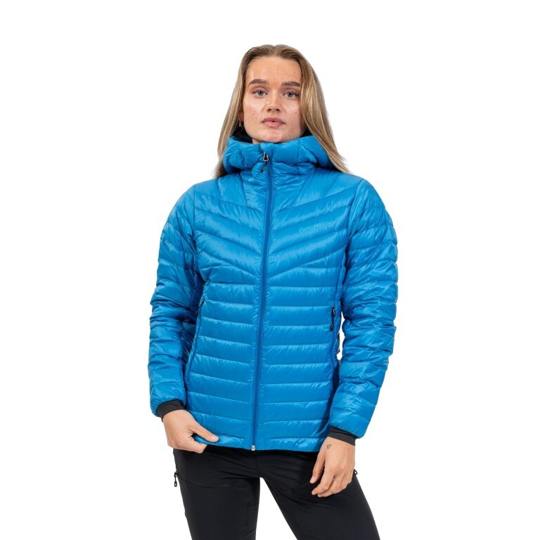 Bergans Winter Down Jacket Rabot Light Down with Hood (light, warm) royal blue ladies