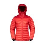 Bergans Winter Down Jacket Rabot Light Down with Hood (light, warm) red Ladies