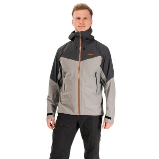 Bergans Rabot Alpine 3L Shell Jacket (Hardshell jacket, waterproof, windproof) grey/light grey men's