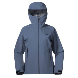 Bergans Essentials 3L Shell Rain Jacket (Hardshell Jacket, waterproof, windproof) granite blue ladies