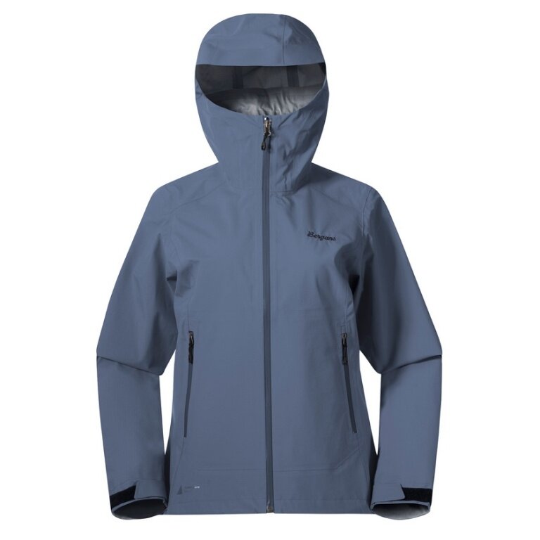 Bergans Essentials 3L Shell Rain Jacket (Hardshell Jacket, waterproof, windproof) granite blue ladies