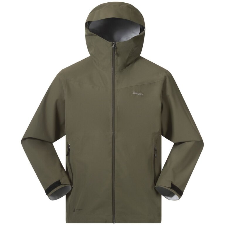 Bergans Essentials 2.5L Shell Rain Jacket (Rain Jacket, waterproof, windproof) dark green men's