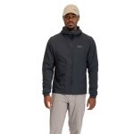 Bergans Holo Insulated Hooded Hiking Jacket (4-Way Stretch) black/dark grey men's