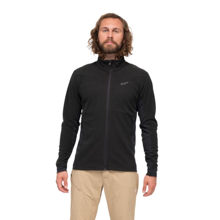 Bergans Fleece Jacket Rabot Midlayer (light, breathable) black men's