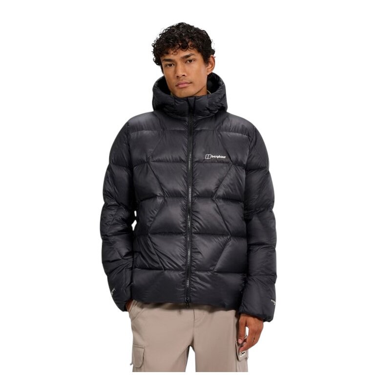 Berghaus Winter Down Jacket Explorer Down (Hood, warming thanks to down filling) black men's