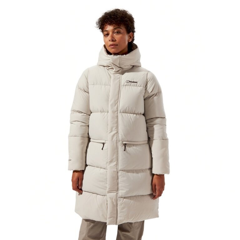 Berghaus Winter Coat Combust Reflect Long Jacket (very warm, water-repellent) beige/white ladies