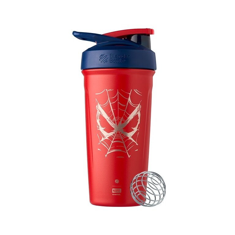 BlenderBottle Drink Bottle Strada Thermo Stainless Steel Spider Man 710ml red