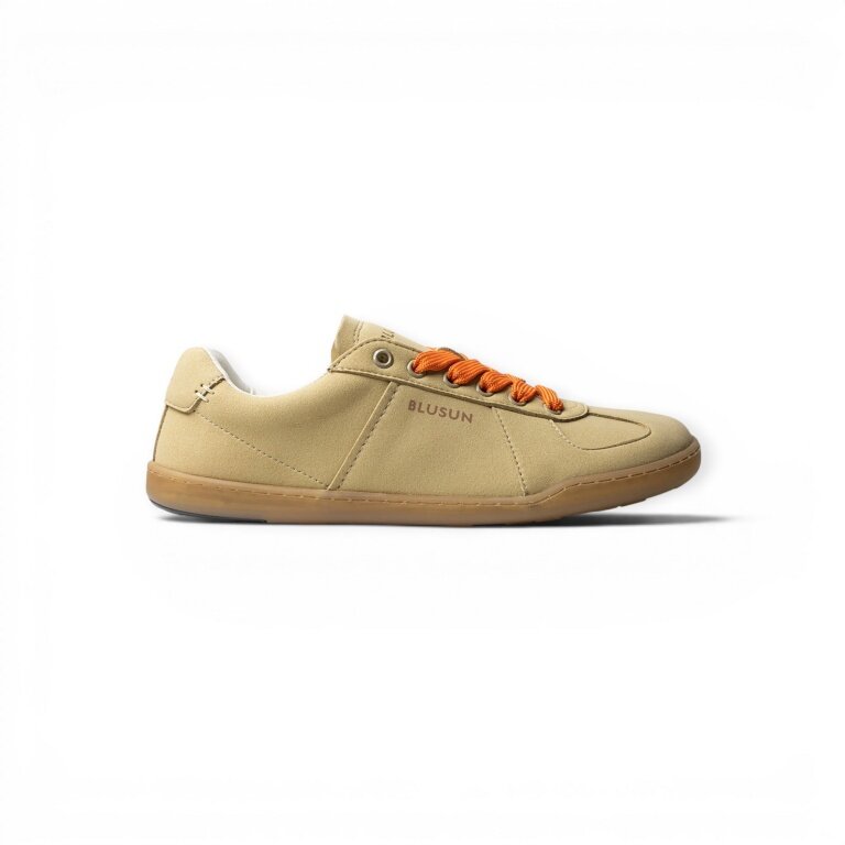 Blusun Barefoot Shoes Sneakers BLSN-201W (Smooth Leather/Suede) Beige Ladies