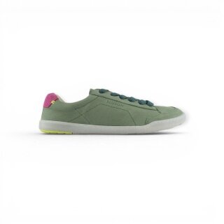Blusun Barefoot Shoes Sneakers BLSN-500W (Nubuck Leather/Suede, Flexible Sole) Green Ladies