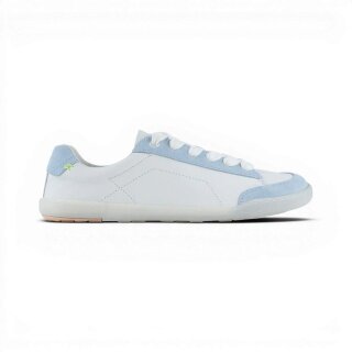 Blusun Barefoot Shoes Sneakers BLSN-500W (Smooth Leather/Suede, Flexible Sole) white/blue Ladies