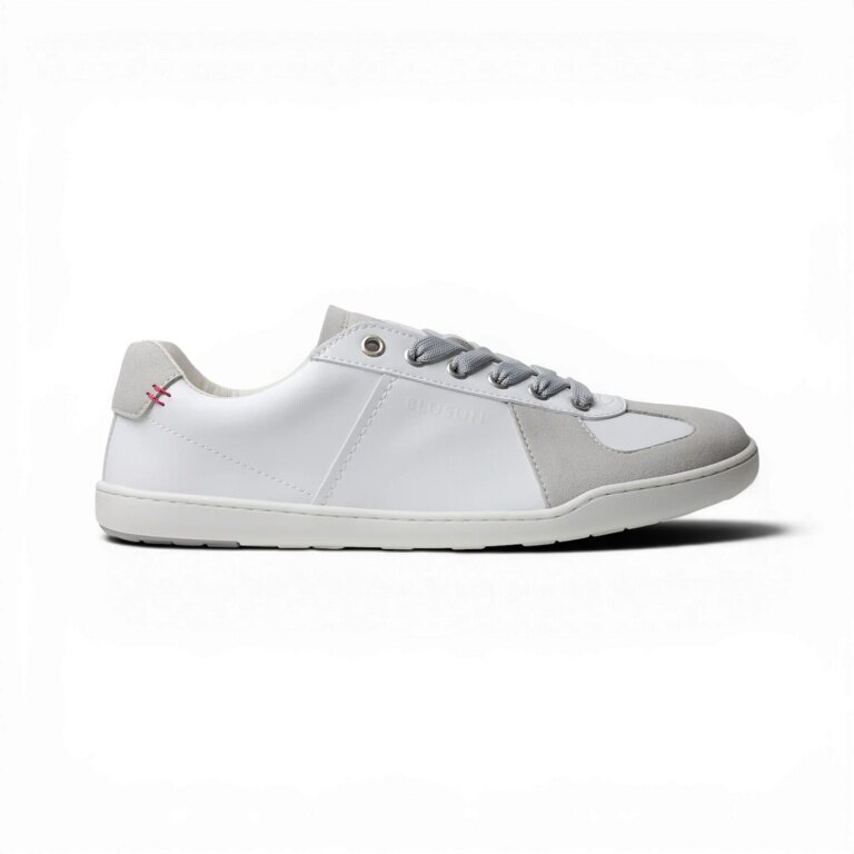 Blusun Barefoot Shoes Sneakers BLSN-201M (Smooth Leather/Suede) white/grey Men's