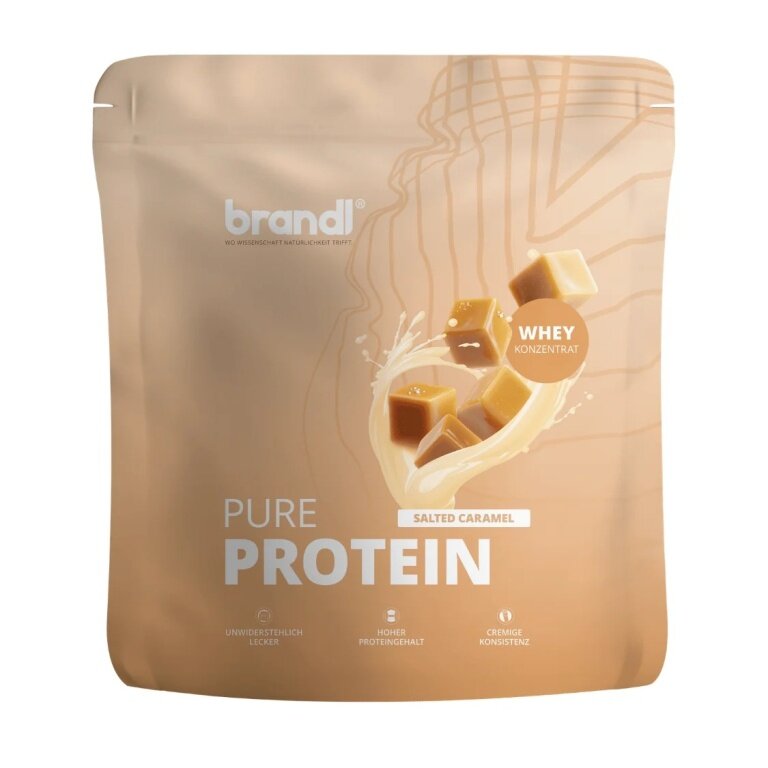 Brandl Protein Powder Pure Protein Salted Caramel 1000g Zip Bag