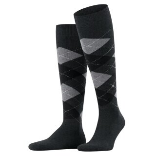 Burlington Knee Socks King (Argyle Pattern) dark grey/light grey Men - 1 Pair