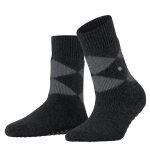 Burlington Daily Sock Cosy Argyle (Wool Blend) black/grey Ladies - 1 Pair