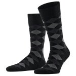 Burlington Daily Sock Danny (Cotton, Argyle Pattern) black/grey Men's - 1 Pair