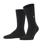 Burlington Daily Sock Dover (Virgin Wool, Rib Structure) black Men's - 1 Pair