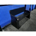 Carrington bench made of steel (weatherproof) black 1.51 x 0.55 x 0.79 m