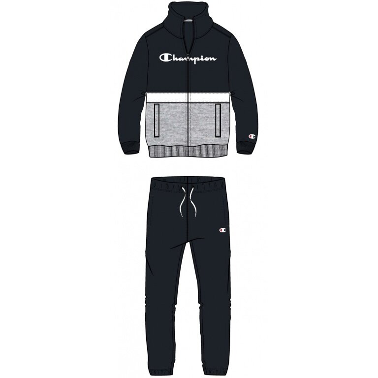 Champion Tracksuit Logo (Jacket&Trousers made of Cotton) black Boys