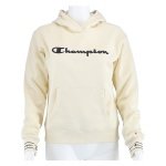 Champion Hoodie Big Logo Print beige Girls