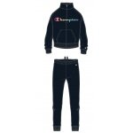 Champion Tracksuit (Jacket & Trousers made of Cotton) Big Logo Print Black Girls