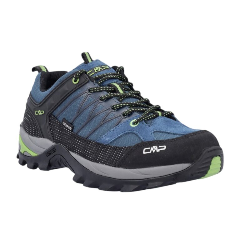 CMP Rigel Low WP Hiking Shoes (Trekking, waterproof) dark blue/black/green men's
