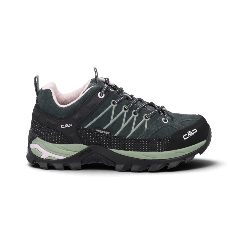 CMP Rigel Low WP Hiking Shoes (Trekking, waterproof) dark green/pink Ladies