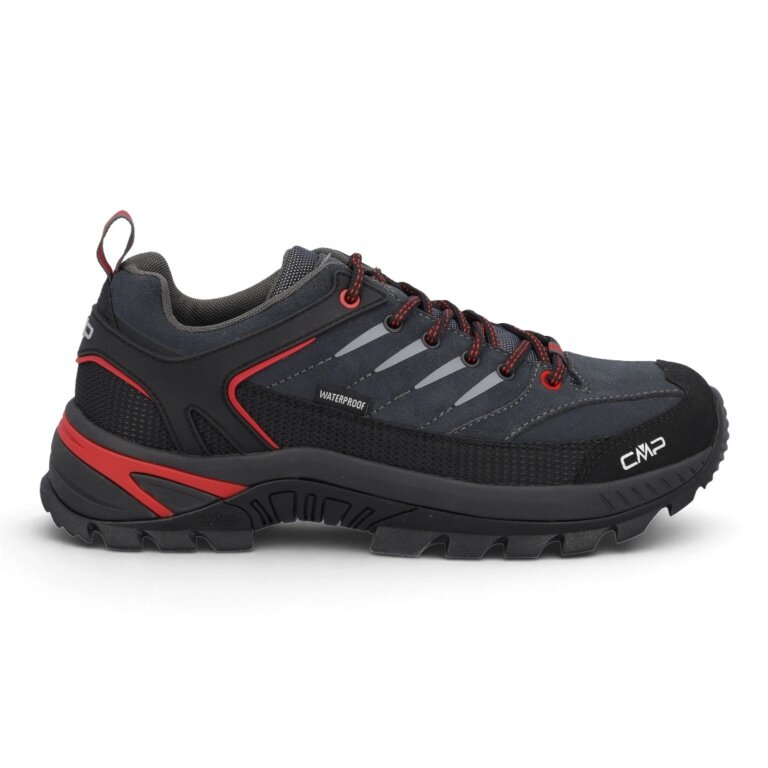 CMP Rigel 2.0 Low Trekking WP Hiking Shoes (Trekking, waterproof) 2026 titanium grey/red Men's