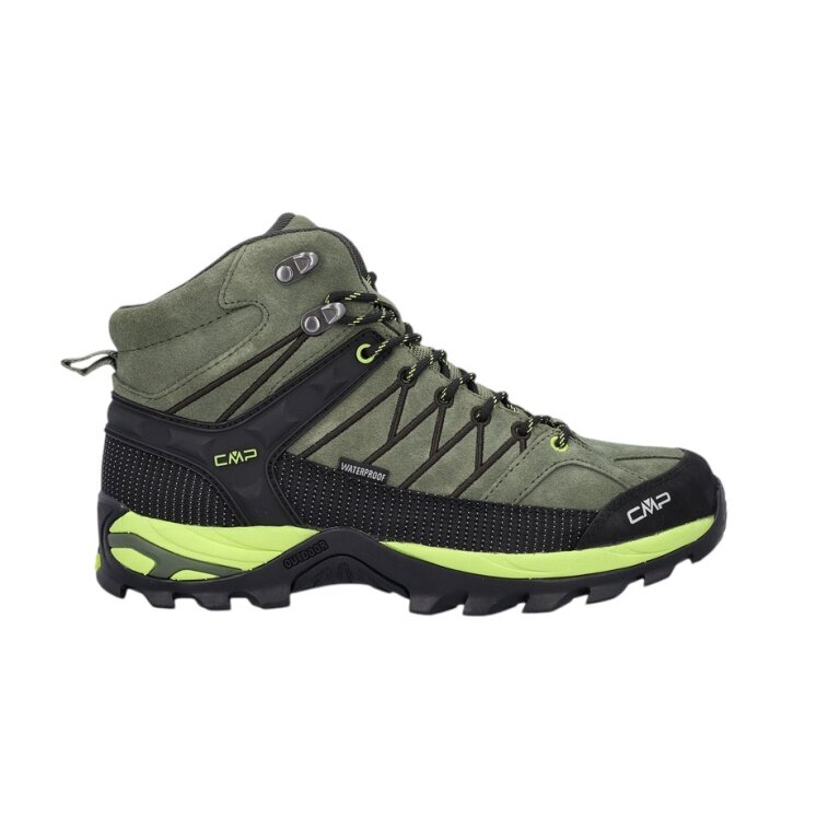 CMP Rigel Mid Trekking WP Hiking Shoes (Trekking, waterproof) khaki green/lime/black Men's