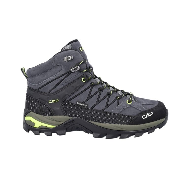 CMP Rigel Mid Trekking WP Hiking Shoes (Trekking, waterproof) grey/fluorescent yellow Men's