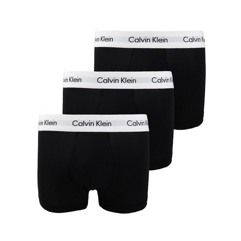 Calvin Klein Underwear Boxershorts Low Rise Trunk (Cotton) black/white Men's - 3 Pieces