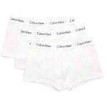Calvin Klein Underwear Low Rise Trunk Boxers (Cotton) White Men - 3 Pieces