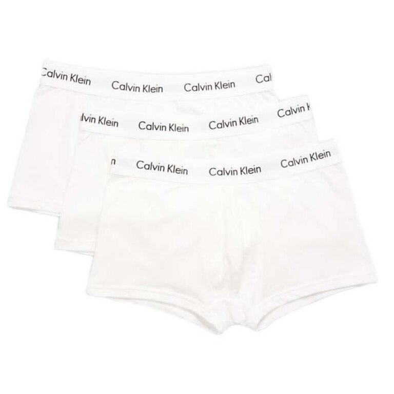 Calvin Klein Underwear Low Rise Trunk Boxers (Cotton) White Men - 3 Pieces