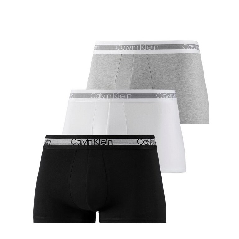 Calvin Klein Underwear Boxer Shorts Trunk (Cotton) Multicolour Black/White/Grey Men - 3 Pieces