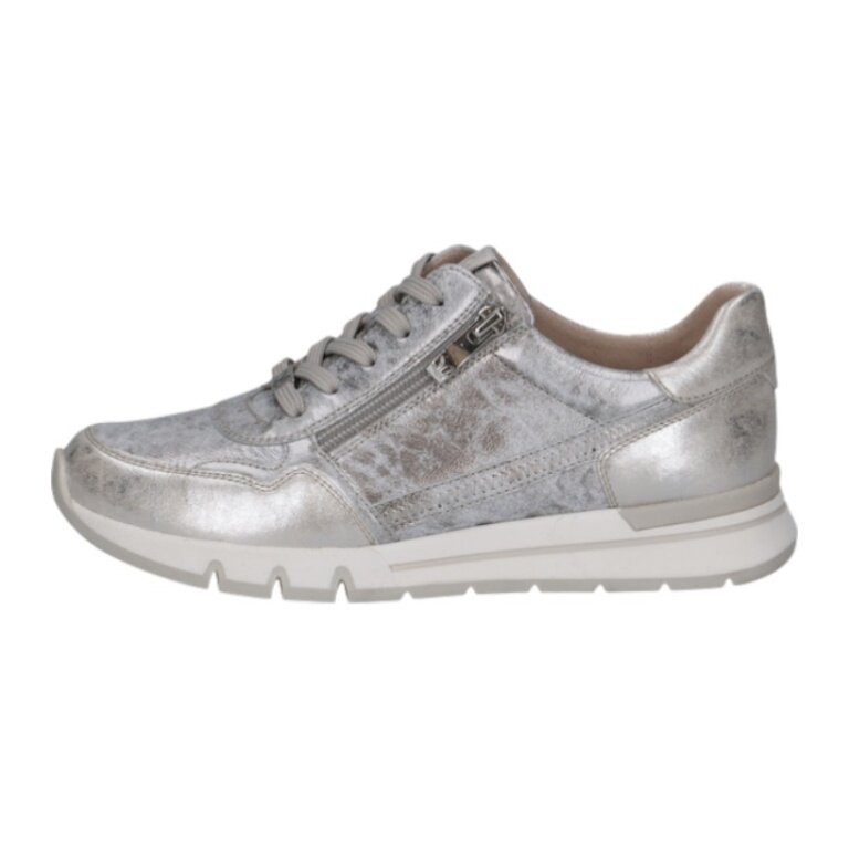 Caprice Sneaker 23750 (leather, with side zip) grey ladies
