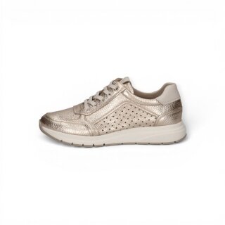 Caprice Sneaker 23755 (leather, with side zip) gold ladies
