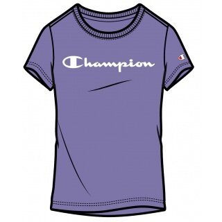 Champion Leisure T-shirt (Cotton) Classic Big Logo Script purple Girls