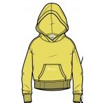 Champion Leisure Hoodie (Cotton Hoodie) Small Logo Print Yellow Girls